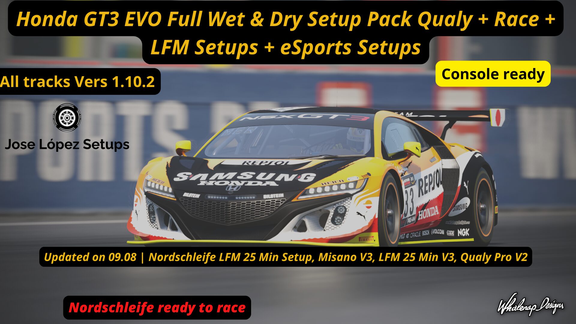 Honda Gt Evo Setup Bundle Wet Setups Esports Setups Version